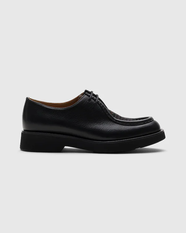 Nelly Soft Grain Leather and Wool Lace-up