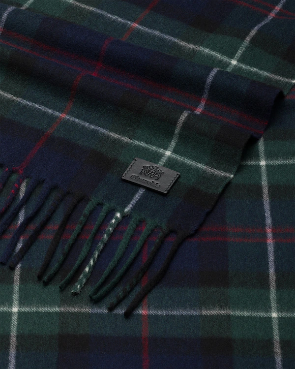 Cachecol de Cashmere e Lã com Estampa Tartan