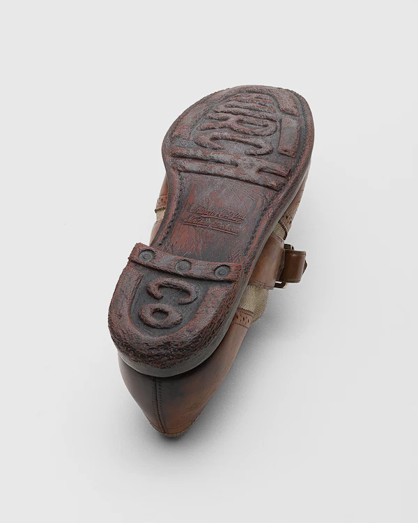 Cintos Shanghai W 150 Anos Monk em couro de bezerro e tecido