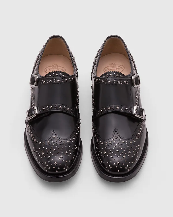 Lana Met. Polished Binder Monk Brogue com Botões