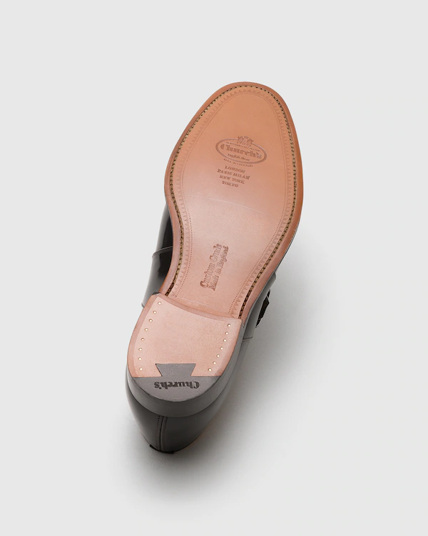 Westbury Polished Fumé Leather Monk Strap