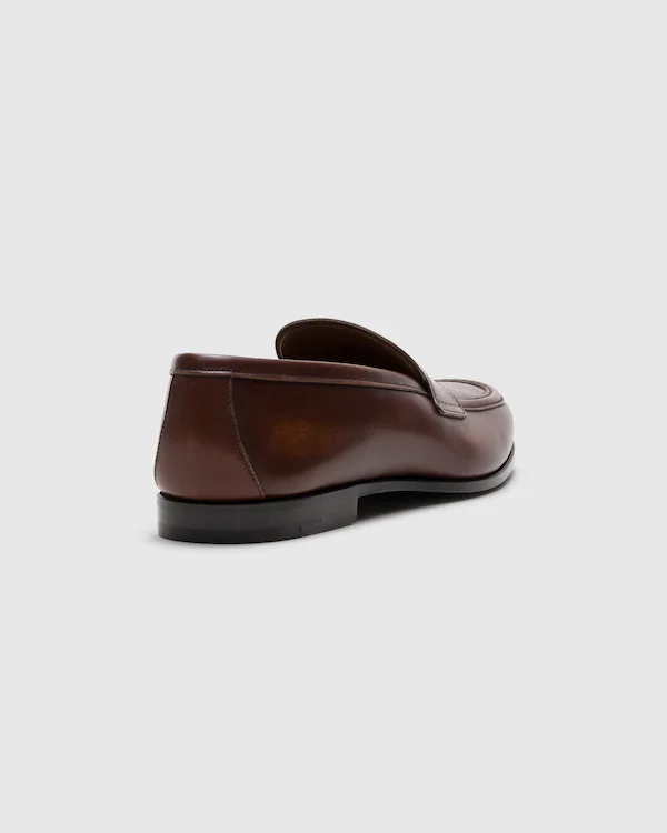 Loafer de Couro Escovado Fumé Rother