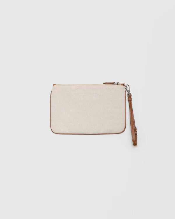 Bolsa de Mistura de Linho e Couro