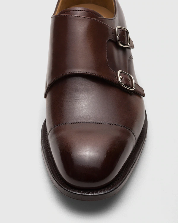 Cowes Bleached Calfskin Monk Strap
