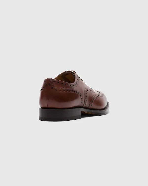 Burwood Oxford Brogue em Couro de Vitela Clarificado