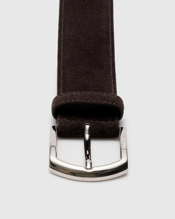 Cinto Clássico com Fivela de Couro Suede