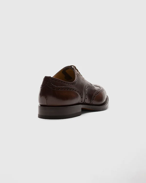 Burwood Oxford Brogue em Couro de Vitela Claro