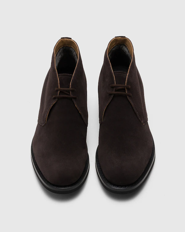 Ryder Fur Lw Bota de Deserto de Seda e Pele de Ovelha