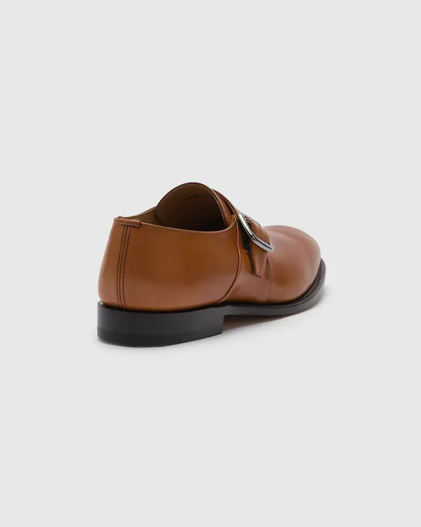 Westbury Monk Strap de Couro de Vitela Claro