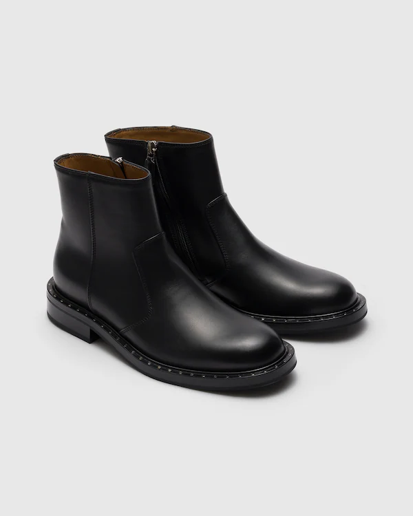 Botas de Couro de Vitela Rosie Met