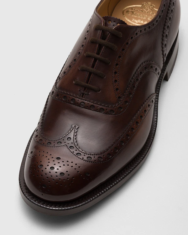 Burwood Oxford Brogue em Couro de Vitela Claro