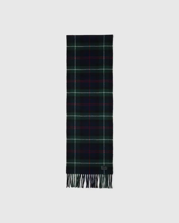 Cachecol de Cashmere e Lã com Estampa Tartan