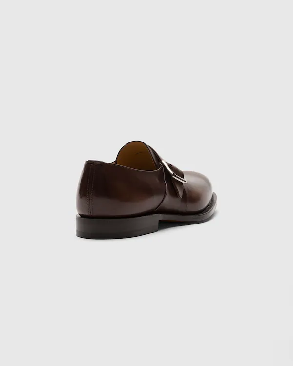 Westbury Monk Strap de Couro de Vitela Claro